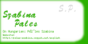 szabina pales business card